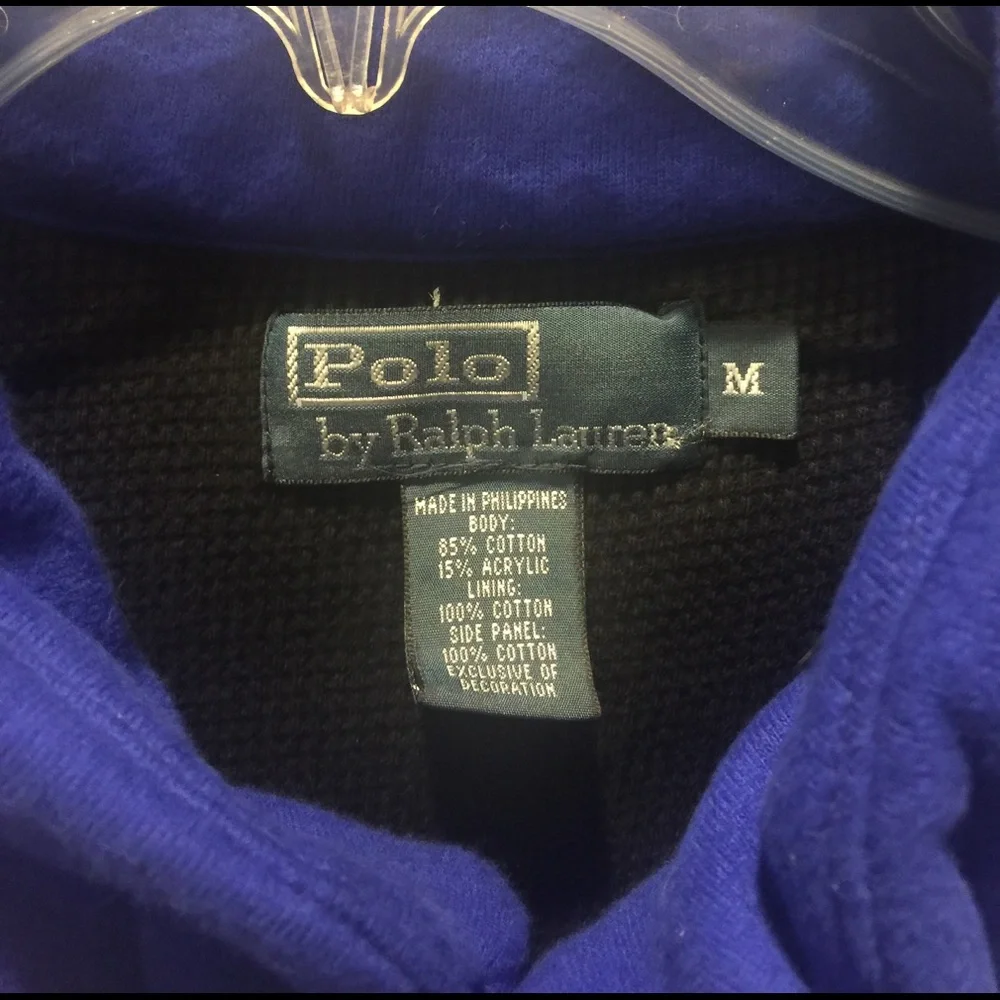 Polo by Ralph Lauren Blue & White Quilted Puffer Vest with Embroidered Crest - Picture 2 of 4
